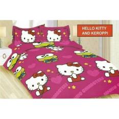 Sprei Single 120 x 200 Hello kitty dan keropi - Bonita (no.3)