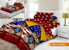 Sprei Vito Disperse Plat Extra Single 120X200x20 3D Bear Cavalry