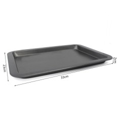 Persegi Panggang Lembar Homemade Memasak Bakeware Non-stick Lapisan Kue Pizza Pembuatan Roti Piring Pan Oven Spesifikasi: kecil 24*18*2 Cm-Internasional