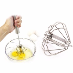 Stainless Mudah Kocok Mixer Telur Krim Pengaduk Saus Pengocok Kue Blender Beater Silve