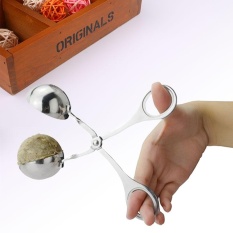 Stainless Steel Non Stick Daging Bola Pembuat Adonan Bakso Tongs Sendok Scoop Alat-Internasional