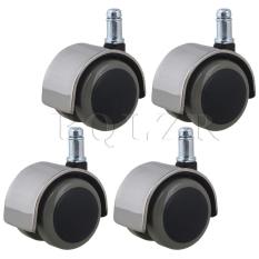 Stainless Steel Kursi Kantor Kastor Putar Roda Pakem Cincin Batang Set 4
