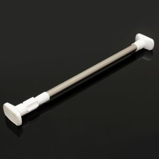 Lurus Baja Anti Karat Telescoplc Dapat Diperpanjang Saringan Pancuran Tiang Tirai Tangkai Selusur 90-160 Cm-Intl