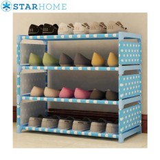 StarHome Rak Sepatu Portable 4 Susun Onde - 4 Tiers Shoe Rack