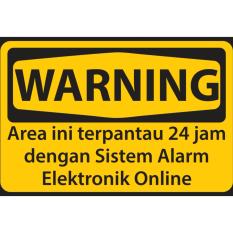 Sticker Stiker Sticker WARNING ALARM, stiker untuk alarm rumah online GSM/REMOTE/WIFI untuk di Rumah Ruko Kantor Toko Gudang dll