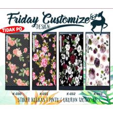 Stiker Kulkas 1 Pintu - Stiker Kulkas Murah Stiker Black Flowers