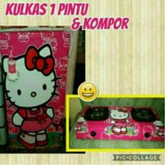 stiker kulkas 1pintu+kompor 2tungku