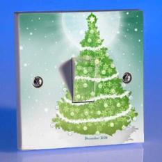Stiker Tombol Cetekan Lampu Saklar Stop Kontak Motif Natal Christmast