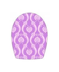 Stiker Tutup Closet Duduk Toilet Cover Shabby Batik Ungu Wall Sticker