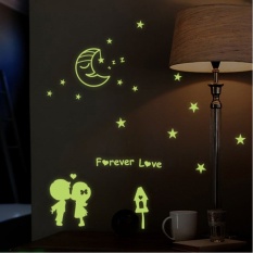 Lampu Jalan Pecinta Removable Wall Stiker Noctilucence Art DecalsDecors Yang WARNA-WARNI untuk Wanita-Intl