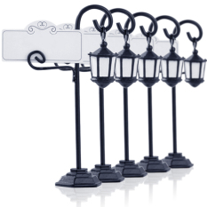 Lampu Jalan Bentuk Pesta Pernikahan Tempat Resepsi Pemegang Kartu Numbername Meja Menu Gambar Foto Clip Card Holder Stand dengan Kartu -Intl