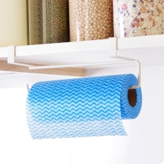 Sunshop Tidak-instalasi Besi Dapur Tisu Pemegang Menggantung Mandi Toilet Roll Paper Towel Rack Pintu Kabinet Kait-Internasional