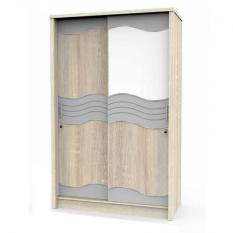 Super Lemari 2 Pintu Sliding 9700 + Cermin Oak