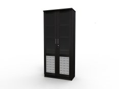 Super Lemari Hias Serba Guna 2 Pintu 6022 - Hitam Khusus Jabodetabek