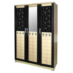 Super Lemari Pakaian 3 Pintu Lago 7300 Oak - Khusus Jabodetabek