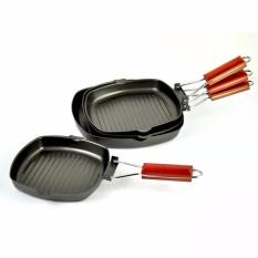 Supra Square Grill Pan Teflon Non Stick Frying Pan Wajan Mini Panci Shoppesek