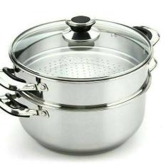 SUPRA Super Steamer / Panci Kukus 32cm Susun 2 - SILVER