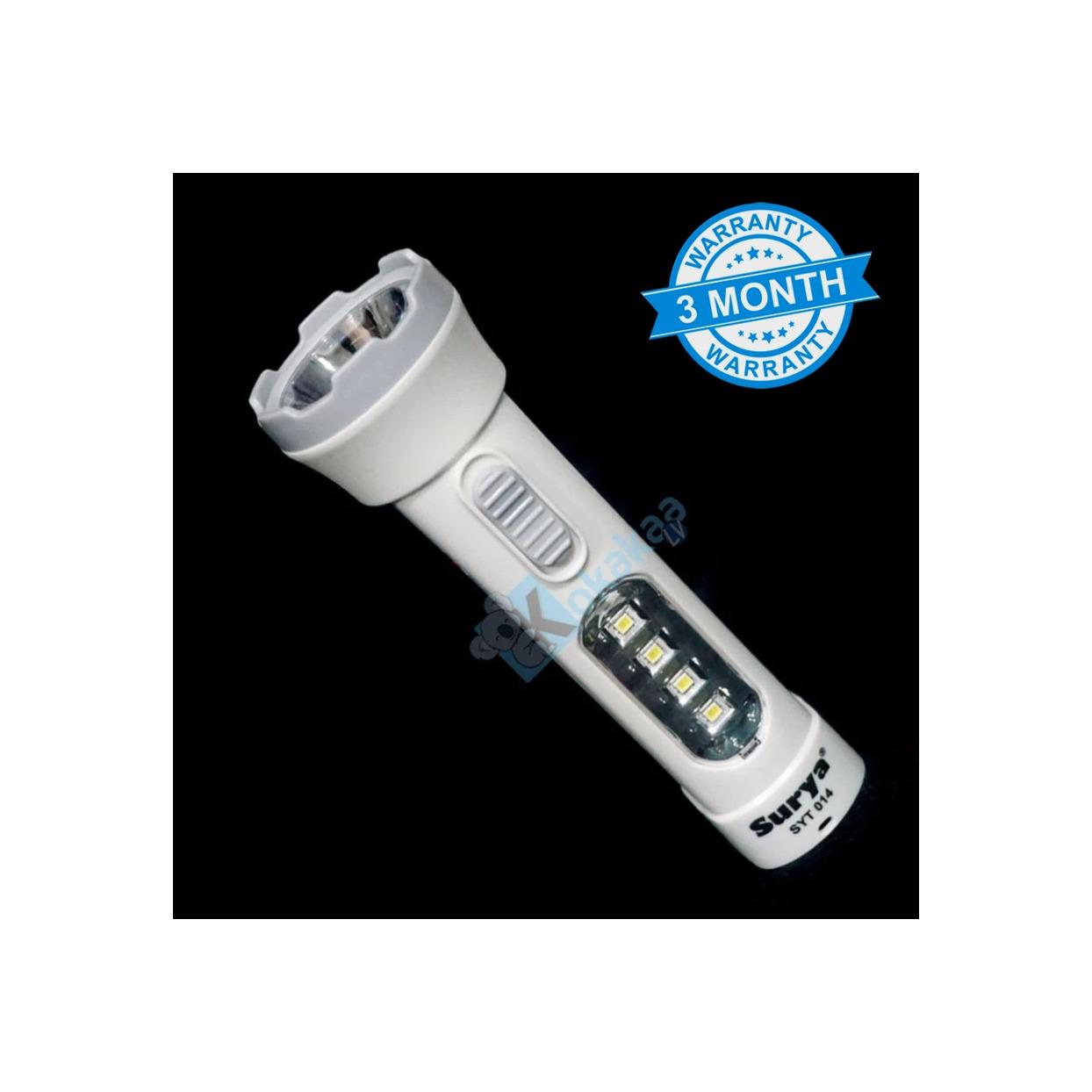 Surya Lampu Emergency SYT 014 Light 4 SMD LED + Senter Super LED 0,5W Rechargeable
