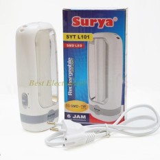 Surya Lampu Emergency SYT L101 Light LED 10 SMD + Senter Super LED 1W Rechargeable