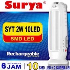Surya Lampu Emergency SYT Light LED 10 SMD + Senter 2W Super LED Rechargeable 6 Hours