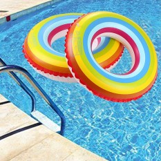 Ban Renang Pelampung Kolam Renang Mainan Pelangi Tiup Mainan Anak Pesta Dekorasi-Intl