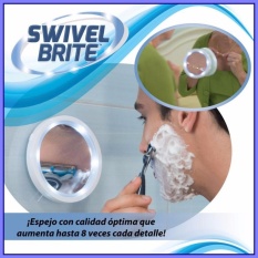 Swivel Brite Mirror LED CERMIN 5X - Putih