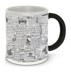 (Tabloid Antik) -Rikki Knighttm Retro Antik Tabloid Desain Panas Peka Colour 330 Saham Ml Kualitas Foto Mug Mug Keramik -Internasional