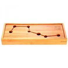Teh Bakat Reservoir Type Portable Travel Teatray-Jepang/Cina Kungfu Tea Set Kotak Bambu Gongfu Meja Teh Melayani Baki 11.8X4.7X1.37 Inch, Asli Warna-Intl
