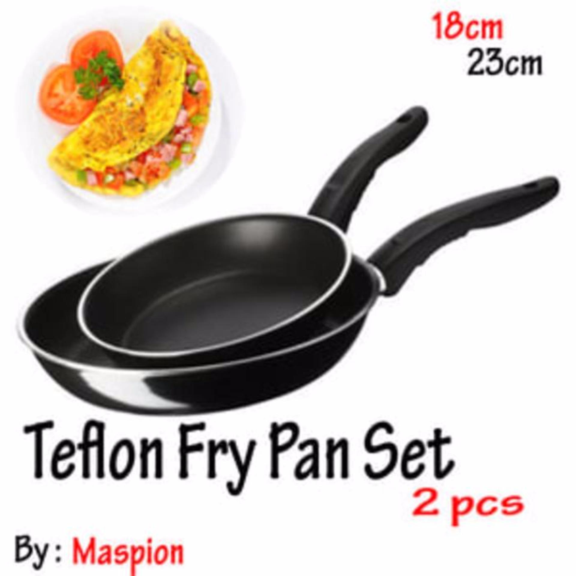 Teflon 2 PCS Fancy Fry Pan Set Teplon Wajan CR05