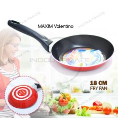 Teflon MAXIM Anti Lengket / Frypan Anti Lengket / Penggorengan / NVAL NB HL FP-02 Teflon Anti Lengket MAXIM VALENTINO 18cm - RED