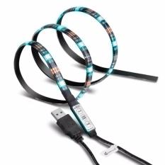 Teiton LED Light Strip RGB Waterproof 5050 90cm dengan Kontroler USB 5V Lampu Fleksible Hias Ruangan Casing Komputer Meja Kerja Dekorasi Rumah Ruang Tamu Kamar Tidur Hiasan Bangunan Taman Pohon Outdoor Colorful Cahaya Penerangan Modern Lamp Anti Air
