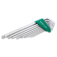 Tekiro 9 Pcs, 1.5 - 10 mm Kunci L Set Panjang Ballpoint
