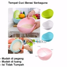 Tempat cuci beras/Baskom Wadah Multifungsi Cuci Beras Sayuran