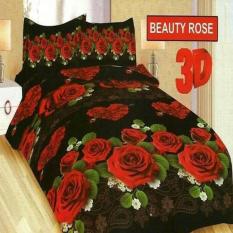 Terbaru Sprei Bonita Beauty Rose No.2 Queen 160 Seprai Hitam Mawar