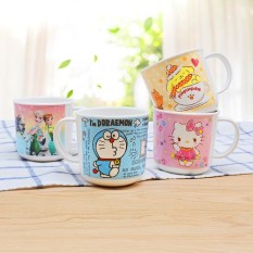 Kartun Kreativitas Anak Kaca Kedap Udara Yang Mengambil Sarung Daftar Telinga Piala Susu Bagus Mug-Internasional
