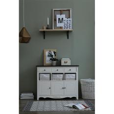The Olive House – Lemari Kabinet Jasmine 9 Drawers - Mahogany