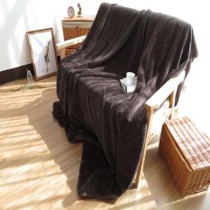 Menebal Flanel Selimut Mudah Dicuci Selimut Kecil untuk Sofa/Tempat Tidur/Mobil Cobertores Portable Nap Cobertor AC Bed Cover Melempar Selimut 180X200 Cm-Intl