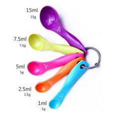 THT Sendok Takar Ukur Timbangan Kue Bumbu Scale Saus 1 Set 5pcs Bubuk Susu Sendok Set Sendok Takar Sendok Ukur Kue Sendok Takaran Bumbu Garam Air Peralatan Dapur Unik Sendok Serbaguna Sendok Warna Warni Alat Bantu Memasak Alat Penakar
