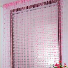 Tirai Benang Motif Love Halus Fashion Dekorasi Warna - Pink