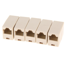 Tius 50 Pcs RJ45 CAT5 Steker Penghubung Jaringan Kabel LAN Konektor Extender Adap