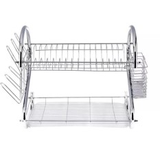 Toko Kado Unik Rak Piring 2 Susun Stainless Minimalis
