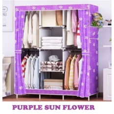 TOKORAK - Lemari Pakaian Jumbo / Rak Jumbo / Lemari Pakaian Serbaguna - PURPLE SUNFLOWER