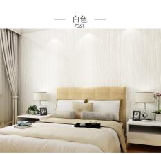 TOKUNIKU Wallpaper 3D Self Adhesive Fashion Modern Stripe 53cmx5m - White 7061
