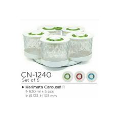 Toples Kue Putar Lebaran Natal Canister Arniss Karimata Carousel Candy