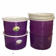 PADIE - TOPLES Plastik Bulat isi 12 pcs uk 1 ltr / toples makanan/toples kue/camilan/snack/tempat serbaguna/tempat kue dan makanan/kotak kue dan makanan