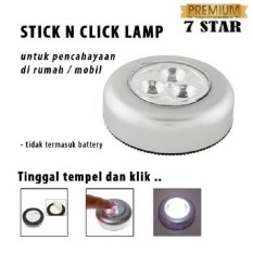Stick N Click Lamp 7STAR 3 Mata LED/Stick Touch Lamp/Lampu Tempel Emergency 1 Pcs