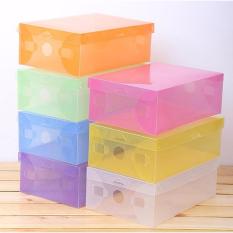 Transparant Shoes Box - Kotak Sepatu Transparan Warna Warni - Random
