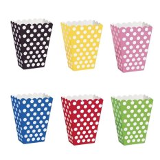 Mengobati Polka Dots Spot Style Kotak Favor Pesta Ulang Tahun Paper Loot Tas Kuning-Internasional