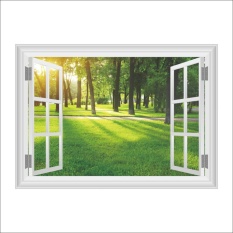 Pohon Hutan Sun Nature Living Room Wall Decal Poster 3D Art Stiker-Intl