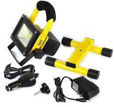 Trend's Lampu LED Sorot 10W Rechargeable - Emergency Outdoor Indoor 110-240V - Kuning